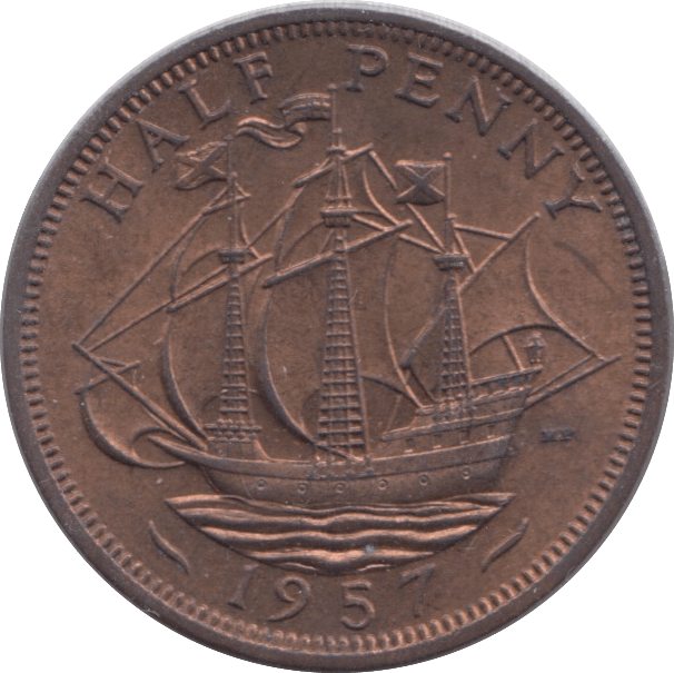 1957 HALFPENNY ( UNC ) - Halfpenny - Cambridgeshire Coins