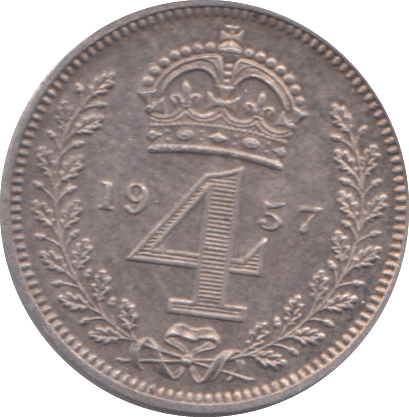 1957 MAUNDY FOURPENCE ( AUNC ) - Maundy Coins - Cambridgeshire Coins