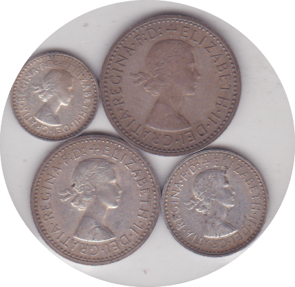 1957 MAUNDY SET ( UNC ) A - Maundy Set - Cambridgeshire Coins