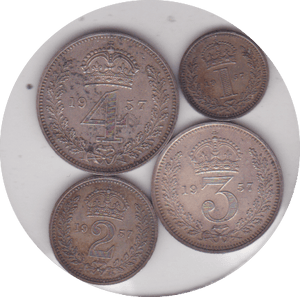 1957 MAUNDY SET (UNC ) C - Maundy Set - Cambridgeshire Coins
