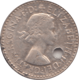 1957 MAUNDY TWOPENCE ( EF ) HOLED - Maundy Coins - Cambridgeshire Coins