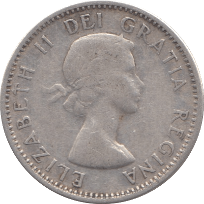 1957 SILVER 10 CENTS CANADA - SILVER WORLD COINS - Cambridgeshire Coins