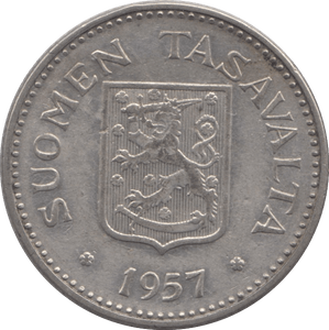 1957 SILVER 200 MARKKAA FINLAND - WORLD SILVER COINS - Cambridgeshire Coins