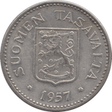 1957 SILVER 200 MARKKAA FINLAND - WORLD SILVER COINS - Cambridgeshire Coins