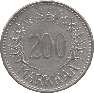 1957 SILVER 200 MARKKAA FINLAND - WORLD SILVER COINS - Cambridgeshire Coins