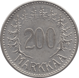 1957 SILVER 200 MARKKAA FINLAND - WORLD SILVER COINS - Cambridgeshire Coins