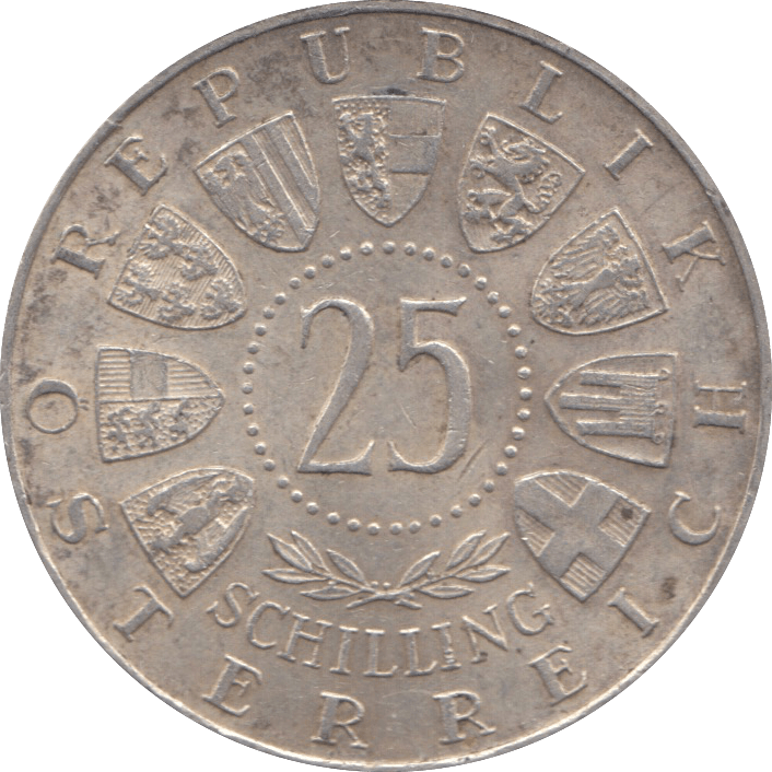 1957 SILVER 25 SCHILLING AUSTRALIA - WORLD SILVER COINS - Cambridgeshire Coins