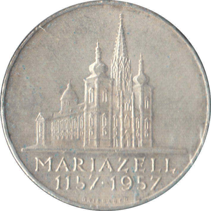 1957 SILVER 25 SCHILLING AUSTRIA - SILVER WORLD COINS - Cambridgeshire Coins
