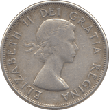 1957 SILVER FIFTY CENTS CANADA - WORLD SILVER COINS - Cambridgeshire Coins