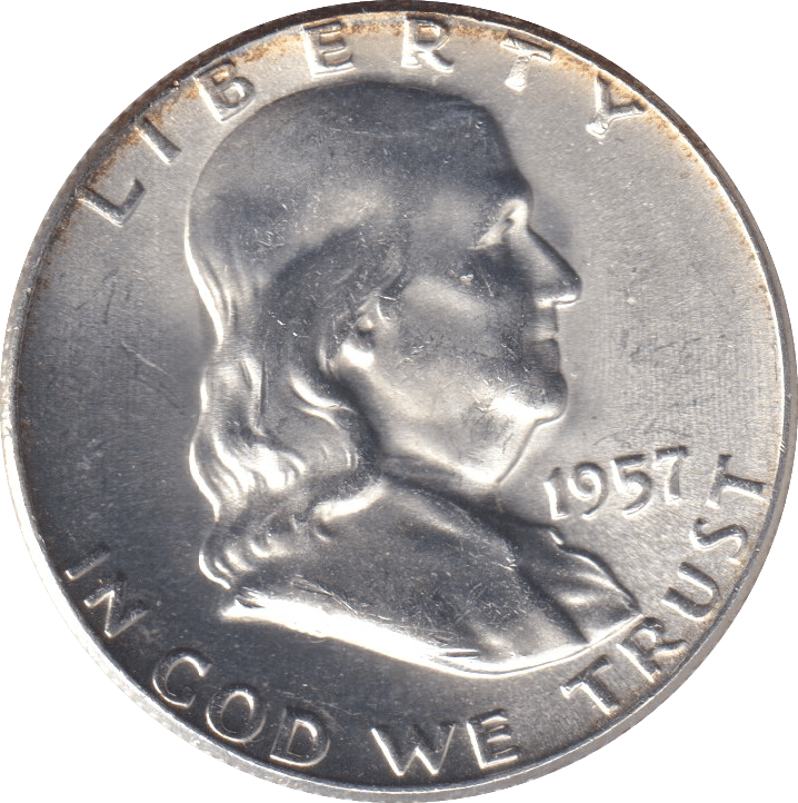 1957 SILVER HALF DOLLAR USA - Cambridgeshire Coins