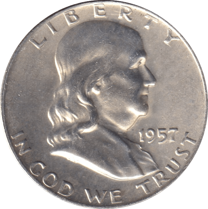 1957 SILVER HALF DOLLAR USA - Cambridgeshire Coins