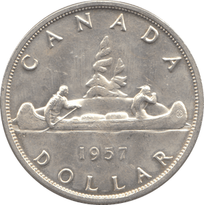 1957 SILVER ONE DOLLAR CANADA - WORLD SILVER COINS - Cambridgeshire Coins