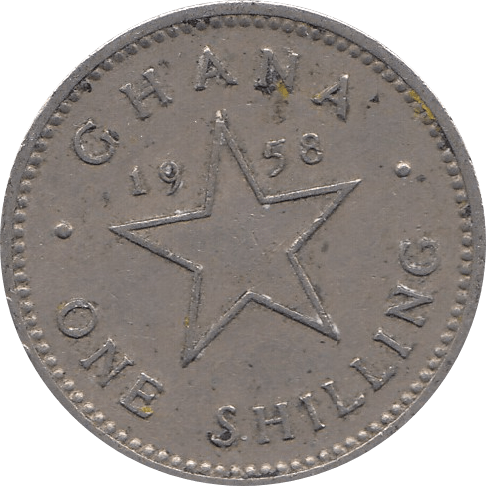 1958 1 SHILLING GHANA - WORLD COINS - Cambridgeshire Coins