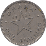 1958 1 SHILLING GHANA - WORLD COINS - Cambridgeshire Coins