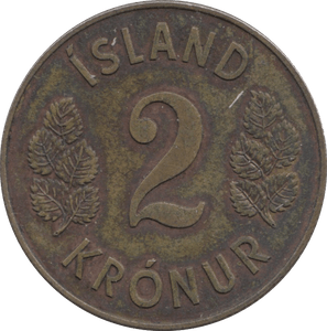 1958 2 KRONUR ICELAND - WORLD COINS - Cambridgeshire Coins