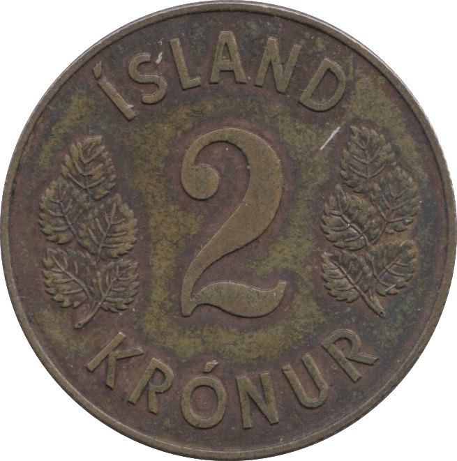 1958 2 KRONUR ICELAND - WORLD COINS - Cambridgeshire Coins