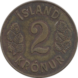 1958 2 KRONUR ICELAND - WORLD COINS - Cambridgeshire Coins