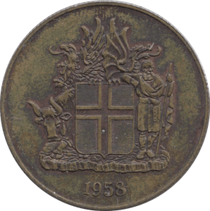 1958 2 KRONUR ICELAND - WORLD COINS - Cambridgeshire Coins