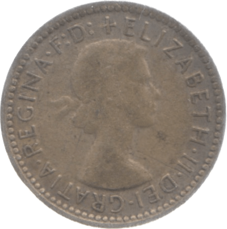 1958 AUSTRALIA SILVER SIXPENCE - SILVER WORLD COINS - Cambridgeshire Coins