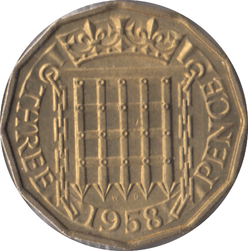 1958 BRASS THREEPENCE ( BU ) - Threepence - Cambridgeshire Coins