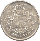 1958 CANADA 50 CENTS - WORLD SILVER COINS - Cambridgeshire Coins