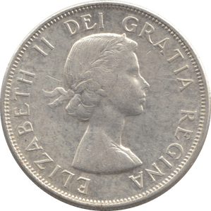 1958 CANADA 50 CENTS - WORLD SILVER COINS - Cambridgeshire Coins