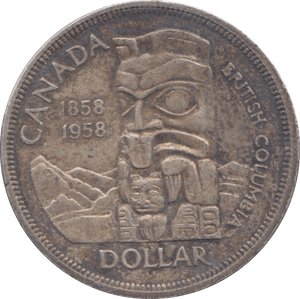 1958 CANADA SILVER DOLLAR - WORLD COINS - Cambridgeshire Coins