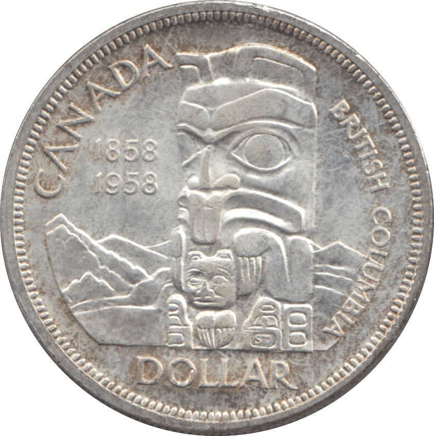 1958 CANADA SILVER ONE DOLLAR 10 - WORLD SILVER COINS - Cambridgeshire Coins