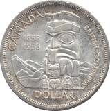 1958 CANADA SILVER ONE DOLLAR 10 - WORLD SILVER COINS - Cambridgeshire Coins