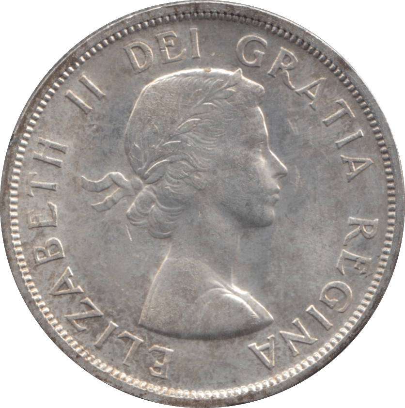 1958 CANADA SILVER ONE DOLLAR 10 - WORLD SILVER COINS - Cambridgeshire Coins