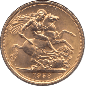 1958 GOLD SOVEREIGN ( UNC ) - Sovereign - Cambridgeshire Coins