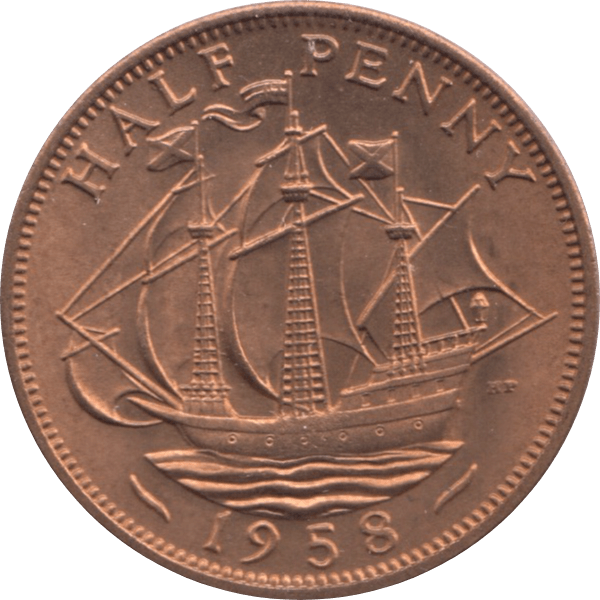 1958 HALFPENNY ( UNC ) 1 - Halfpenny - Cambridgeshire Coins