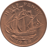 1958 HALFPENNY ( UNC ) 1 - Halfpenny - Cambridgeshire Coins