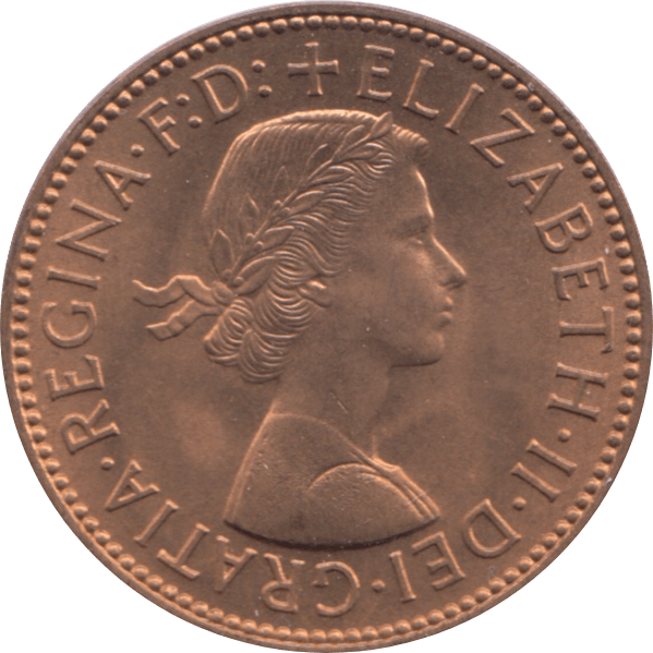 1958 HALFPENNY ( UNC ) 1 - Halfpenny - Cambridgeshire Coins