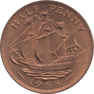 1958 HALFPENNY ( UNC ) 2 - Halfpenny - Cambridgeshire Coins