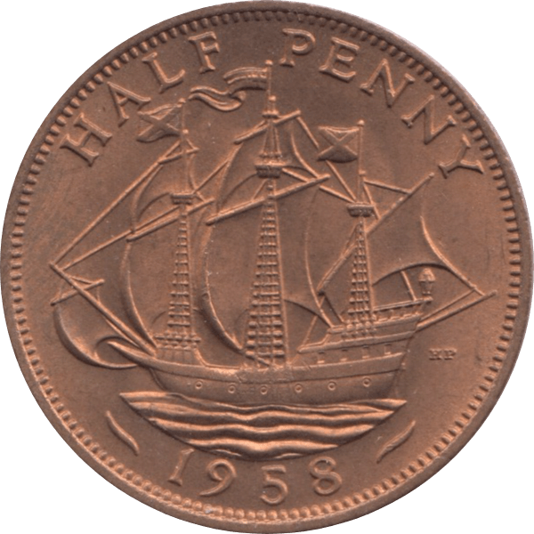 1958 HALFPENNY ( UNC ) 2 - Halfpenny - Cambridgeshire Coins