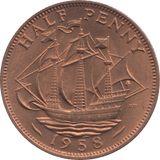1958 HALFPENNY ( UNC ) 2 - Halfpenny - Cambridgeshire Coins