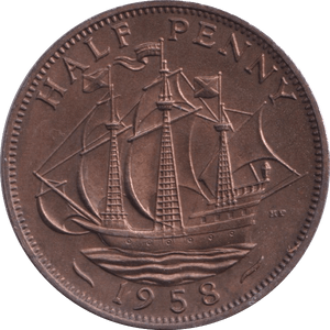 1958 HALFPENNY ( UNC ) - Halfpenny - Cambridgeshire Coins