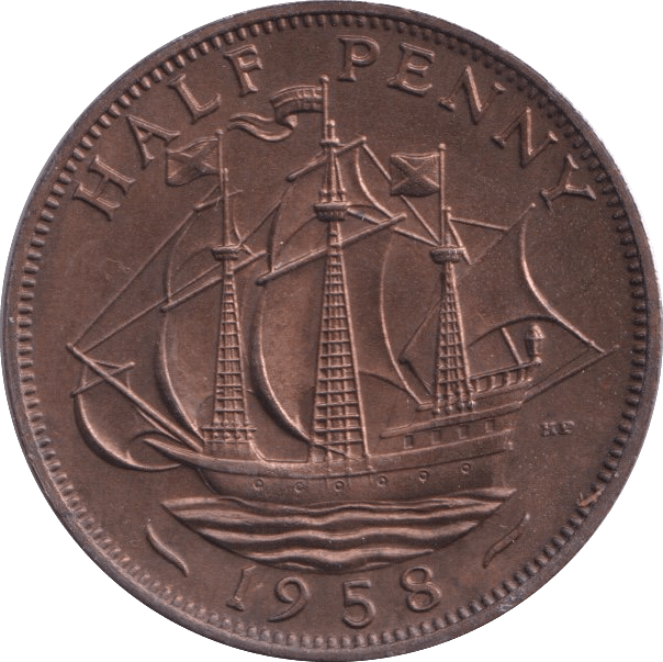 1958 HALFPENNY ( UNC ) - Halfpenny - Cambridgeshire Coins