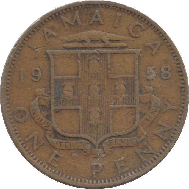 1958 JAMAICA ONE PENNY - WORLD COINS - Cambridgeshire Coins