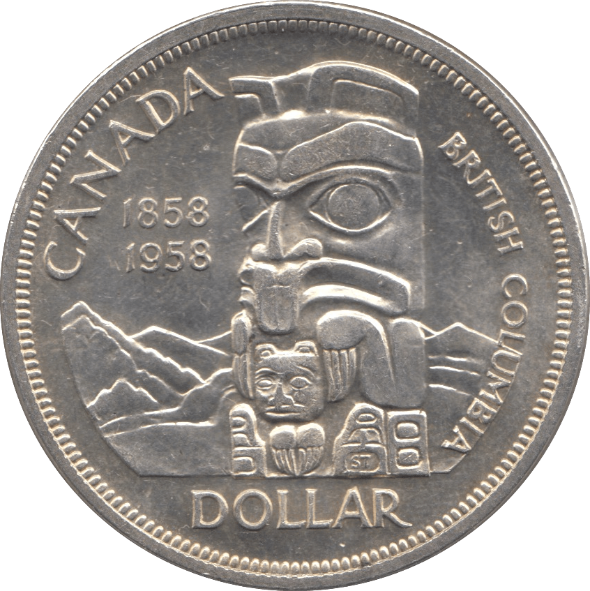 1958 SILVER 1 DOLLAR CANADA - SILVER WORLD COINS - Cambridgeshire Coins