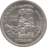 1958 SILVER 1 DOLLAR CANADA - SILVER WORLD COINS - Cambridgeshire Coins