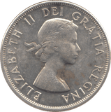 1958 SILVER FIFTY CENTS CANADA - WORLD SILVER COINS - Cambridgeshire Coins