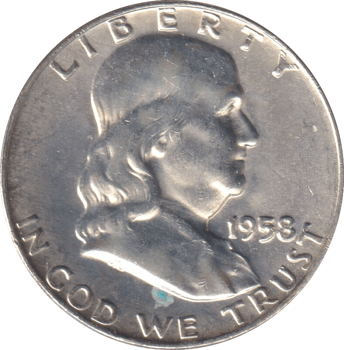 1958 SILVER HALF DOLLAR USA - Cambridgeshire Coins