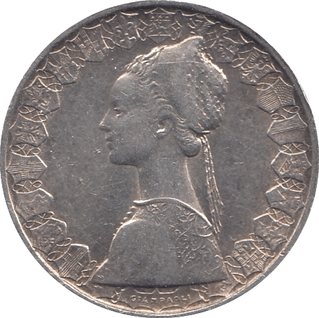 1958 SILVER ITALY 500 LIRA - SILVER WORLD COINS - Cambridgeshire Coins