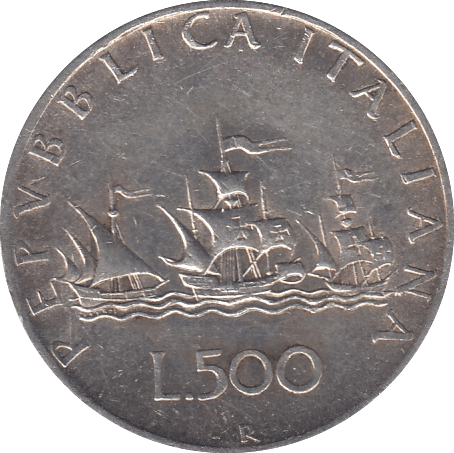 1958 SILVER ITALY 500 LIRA - SILVER WORLD COINS - Cambridgeshire Coins