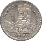 1958 SILVER ONE DOLLAR CANADA - SILVER WORLD COINS - Cambridgeshire Coins
