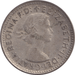 1958 SILVER SIXPENCE AUSTRALIA - SILVER WORLD COINS - Cambridgeshire Coins
