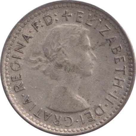 1958 SILVER SIXPENCE AUSTRALIA - SILVER WORLD COINS - Cambridgeshire Coins