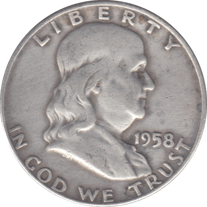 1958 SILVER USA HALF DOLLAR - SILVER WORLD COINS - Cambridgeshire Coins